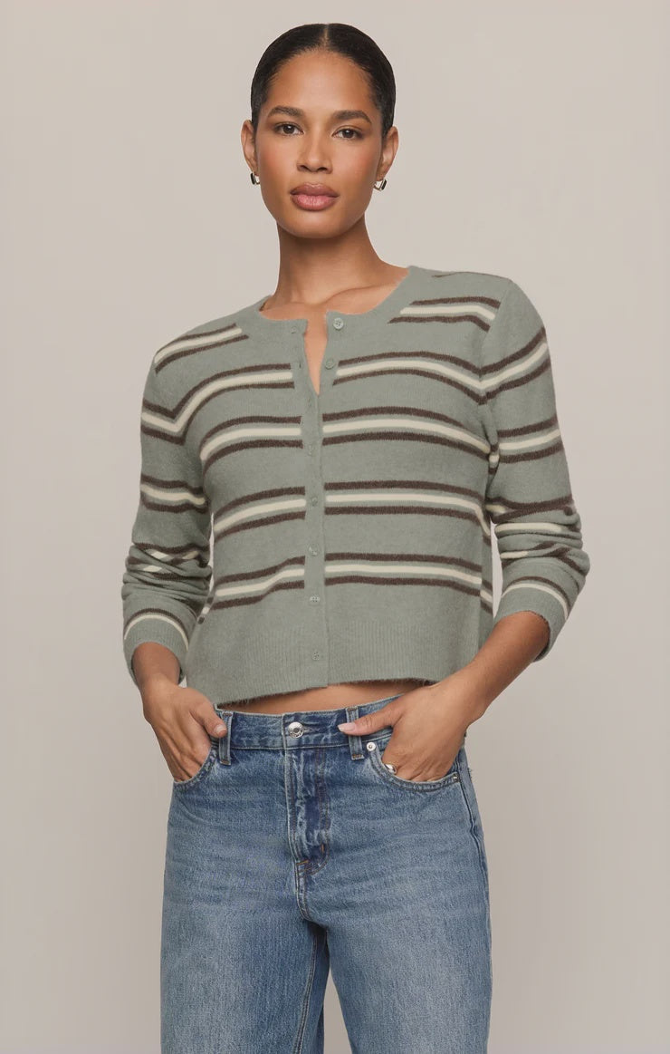 Medina Cozy Stripe Cardigan Eclipse