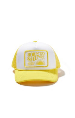 Born to Shine Trucker Hat Yellow