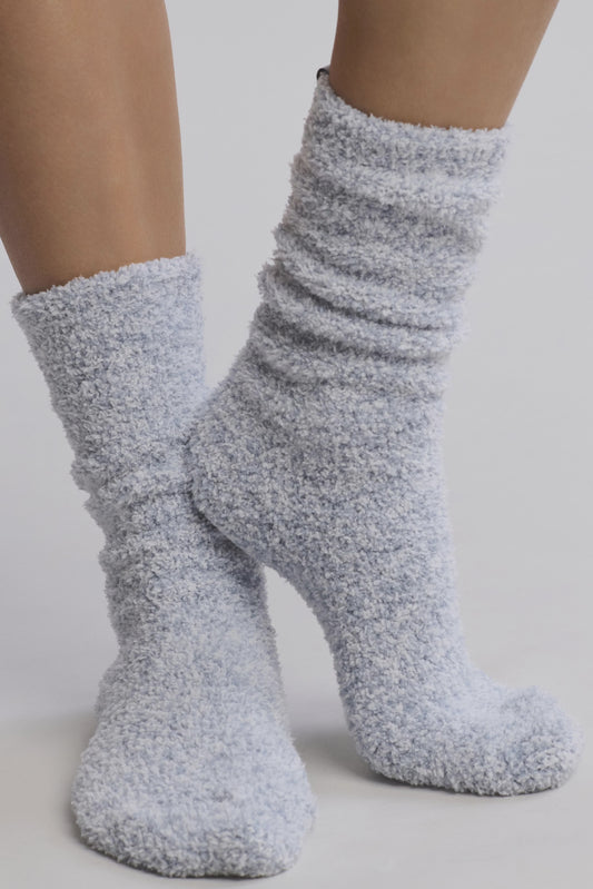 Cozy Chic Women's Heathered Socks Snow Drop
