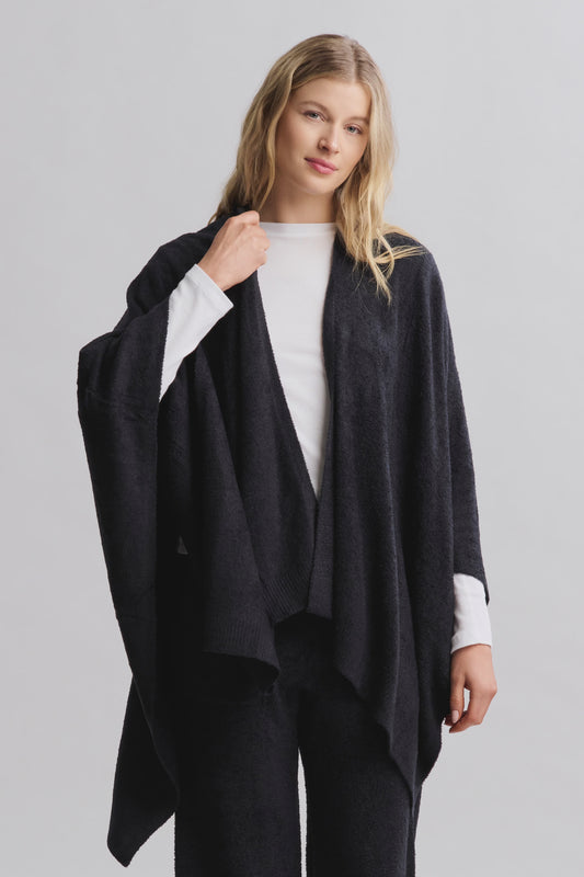 Cozy Chic Lite Weekend Wrap Black One Size