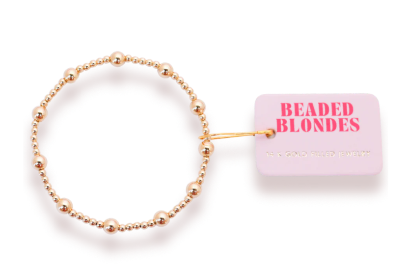 BB Lively Gold Beaded Bracelet Standard
