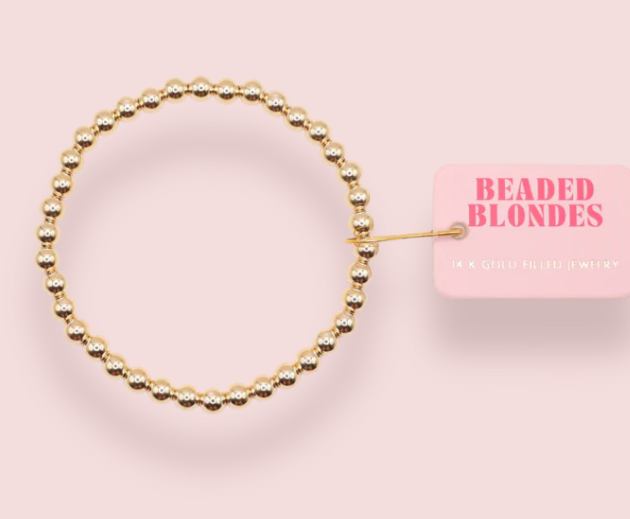 BB Gold 5MM Beaded Bracelet Standard