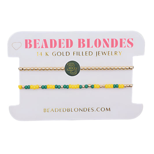 BB Baylor/SicEm + Sprinkle Bracelet Stack of 2