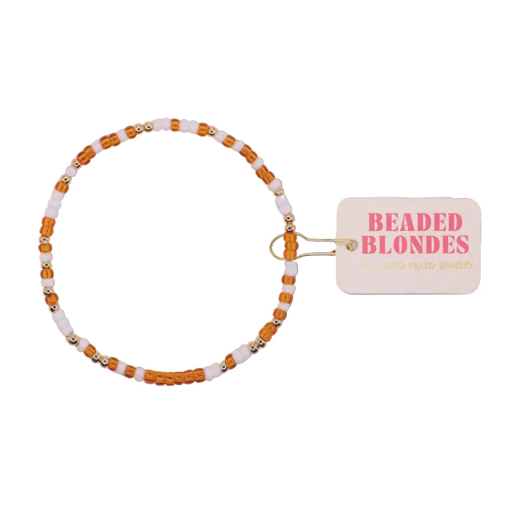 BB Burnt Orange and White Sprinkle Bracelet Standard