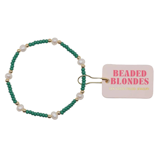 BB Green Pearl Bracelet Extended