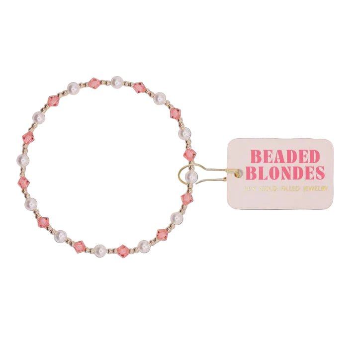 BB Pink Pearl June Gold Bracelet Standard