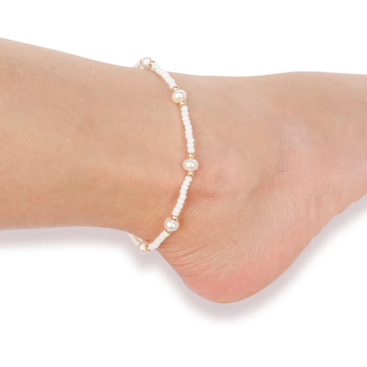 BB Luster White Pearl Anklet