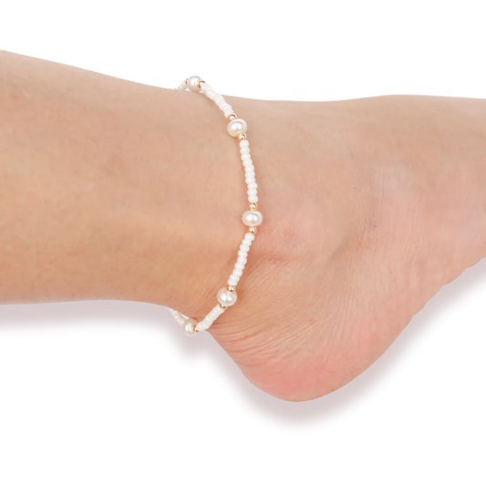 BB Luster White Pearl Anklet