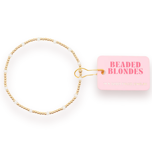 BB White Dainty Poppi Bracelet