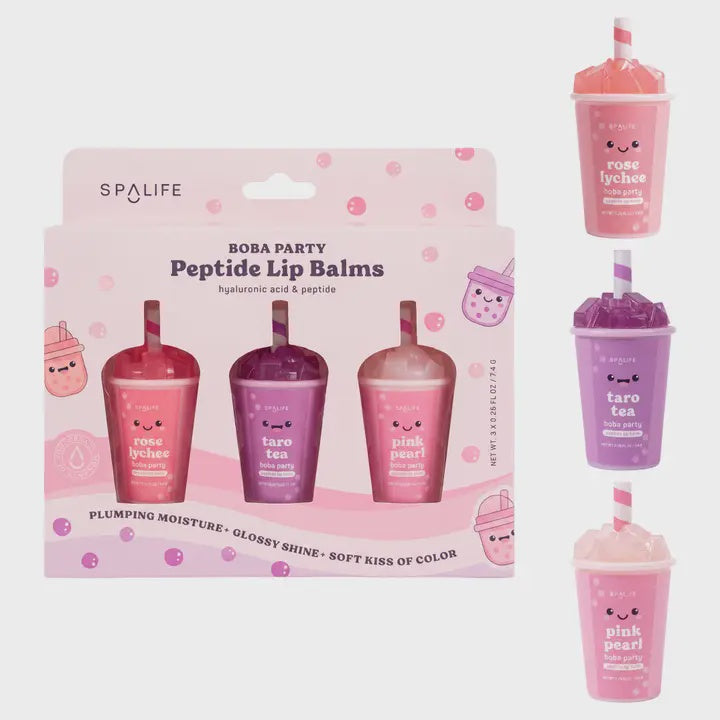 Boba Party Peptide Hydrating Lip Balm Trio