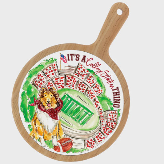 Maroon Collie Stadium Cheeseboard