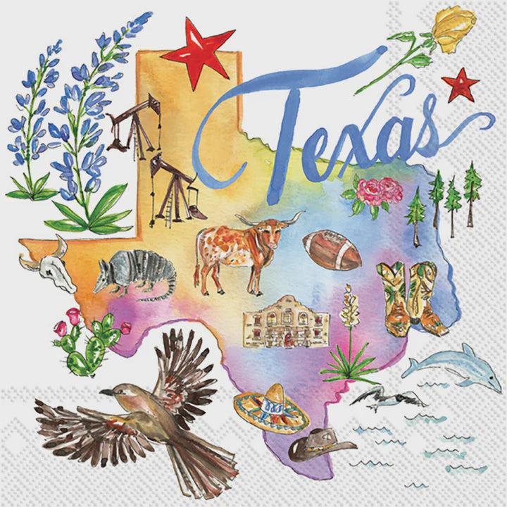 Texas State Collection Cocktail Napkin
