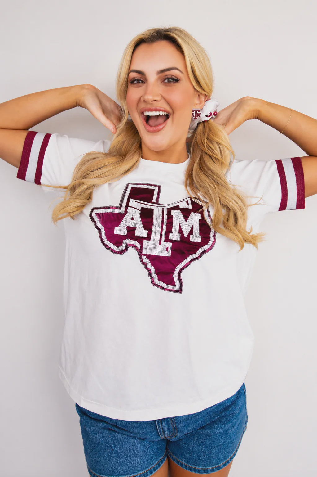 Texas A&M Sparkle Logo T Shirt