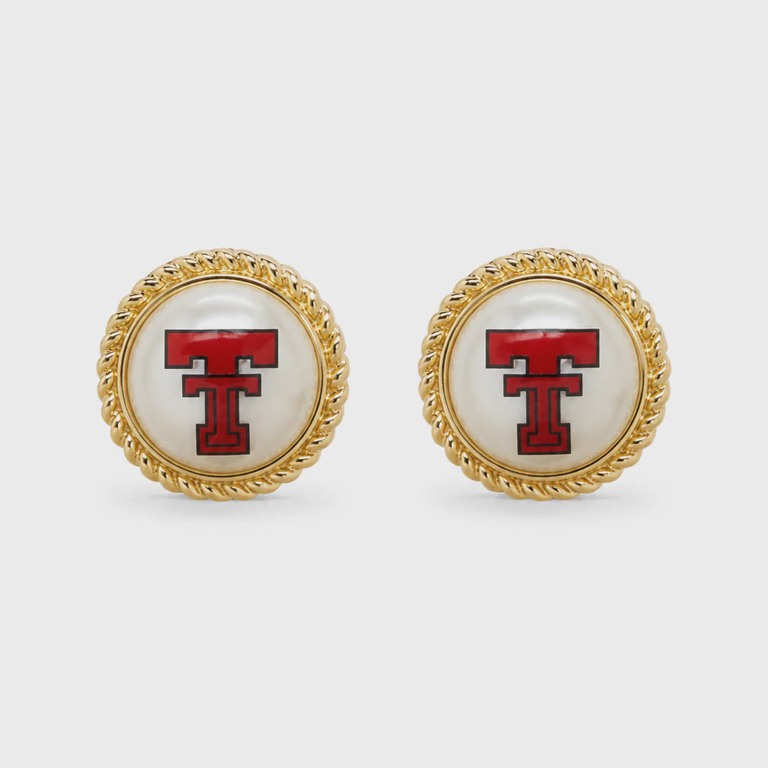 Texas Tech Pearl Studs
