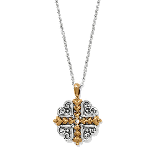 Alcazar Heart Two Tone Necklace
