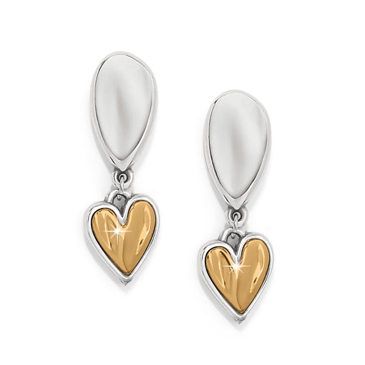 Cascade Heart Unity Post Drop Earrings