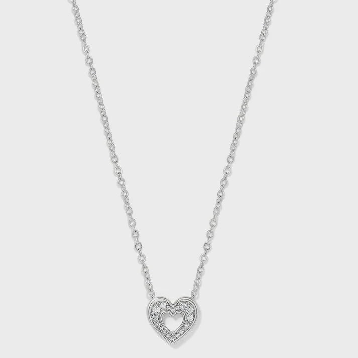 Enchanting Heart Necklace Silver