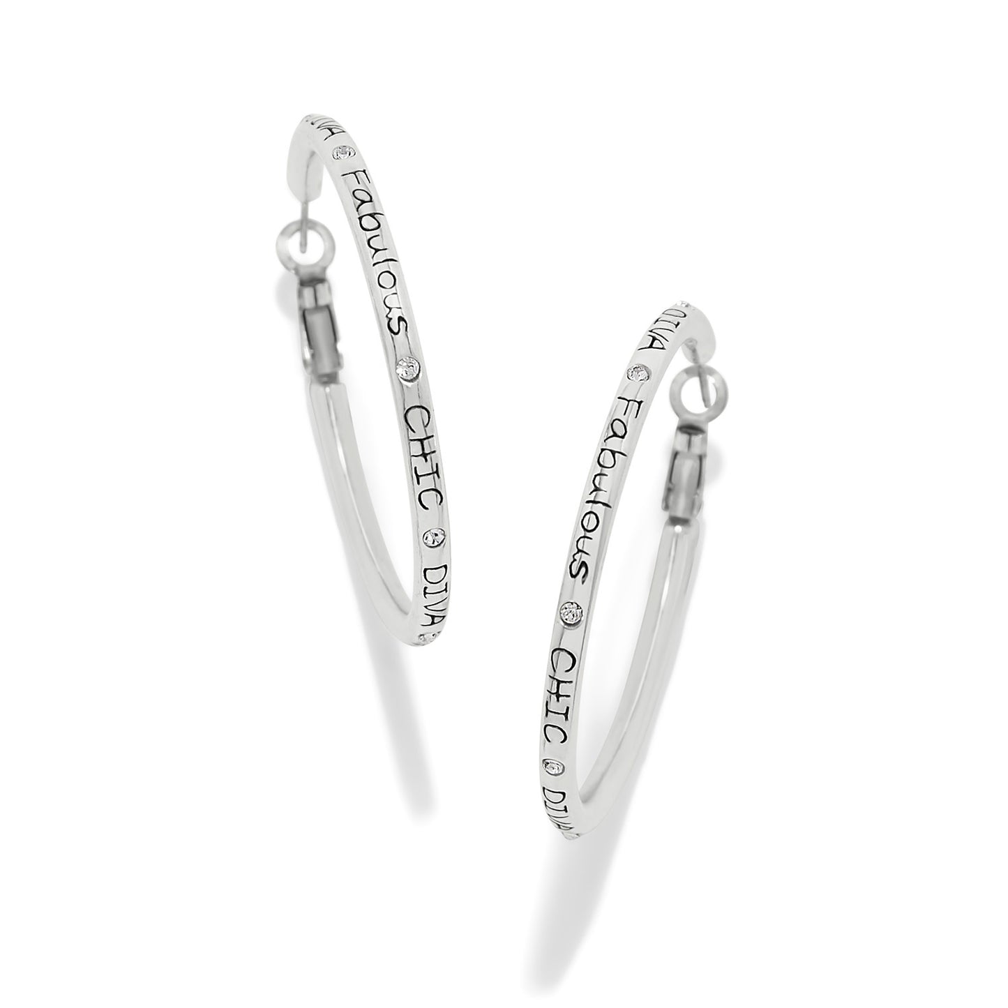 Fashionista Hoop Earrings Silver