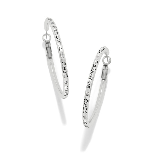 Fashionista Hoop Earrings Silver