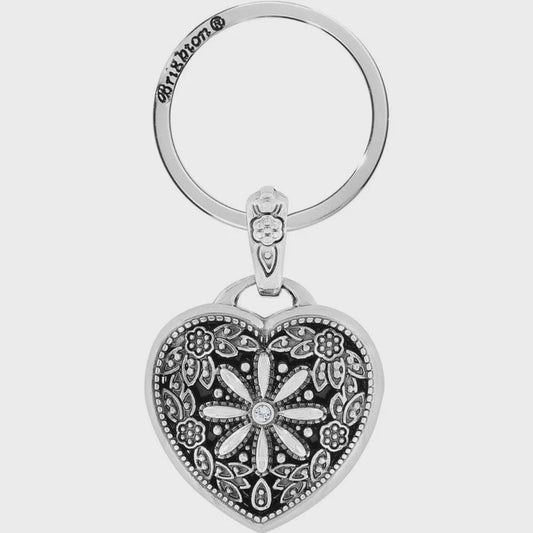 Floral Heart Key Fob