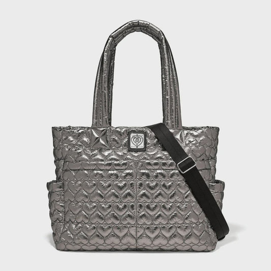 Kameron Metallic Utility Tote Pewter