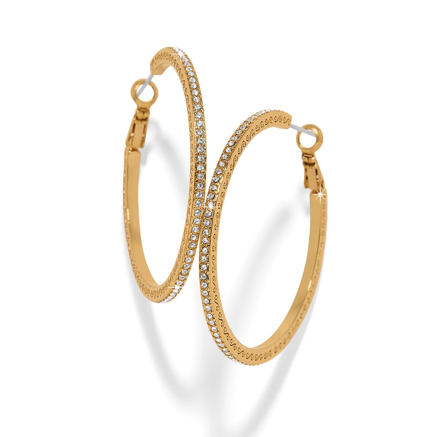 Meridian Eclipse Thin Large Hoop Earrings Gold