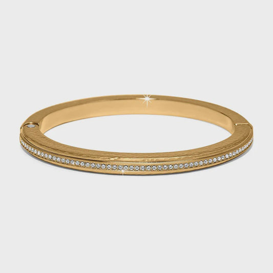 Meridian Orbit Hinged Bangle Gold