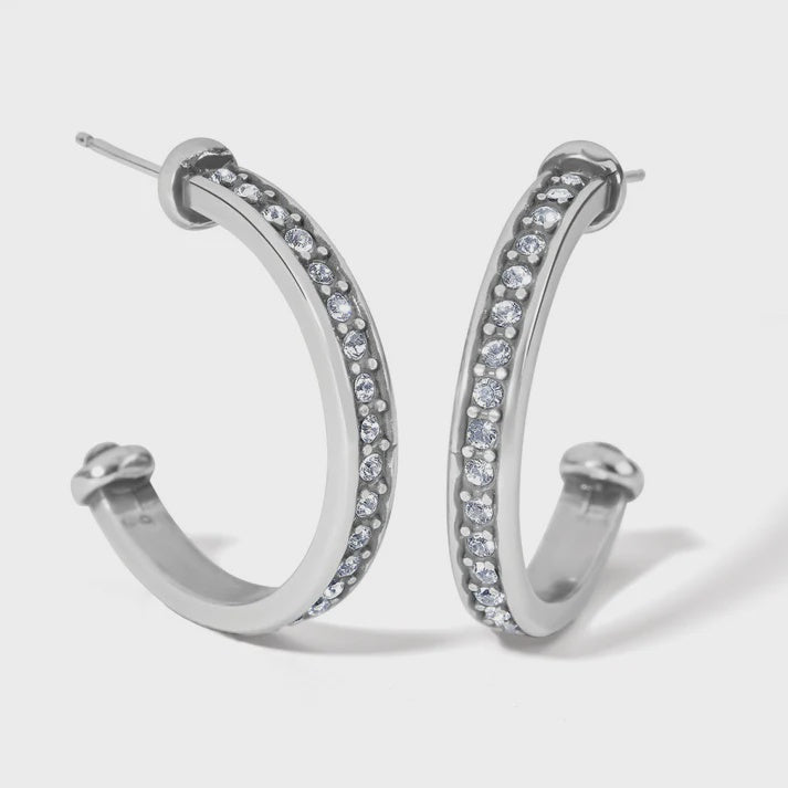 Meridian Zenith Medium Hoop Earrings Silver