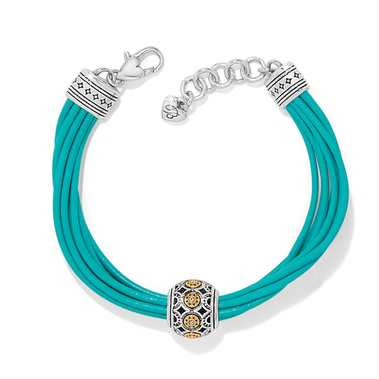 Mosaic Cerrillos Leather Bracelet Turquoise