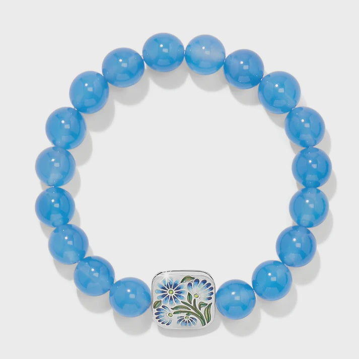 Sydney Daisy Stretch Bracelet Blues