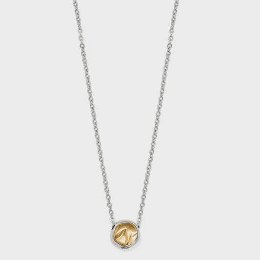 Cascade Round Petite Necklace Silver/Gold