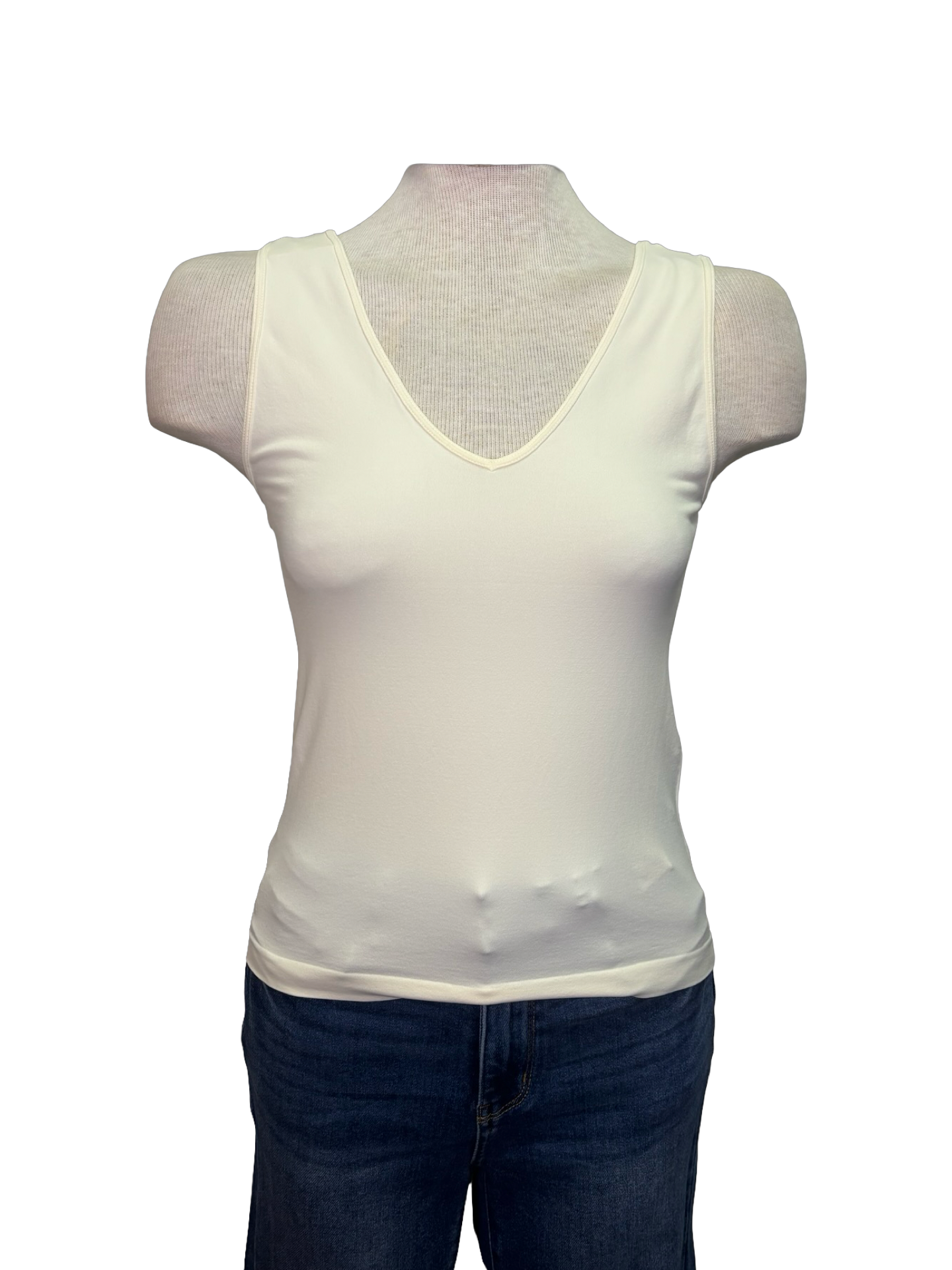 Talk Later Seamless Tank Ivory