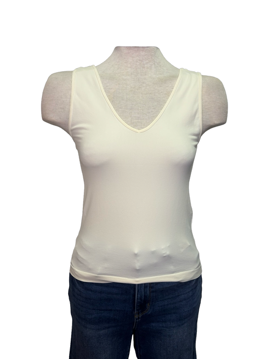 Talk Later Seamless Tank Ivory