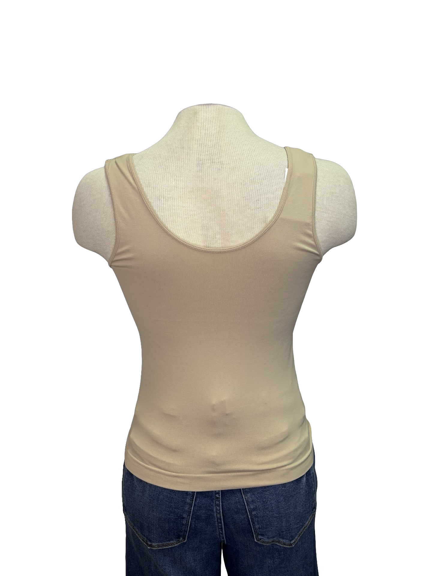 Talk Later Seamless Tank Latte Short Version