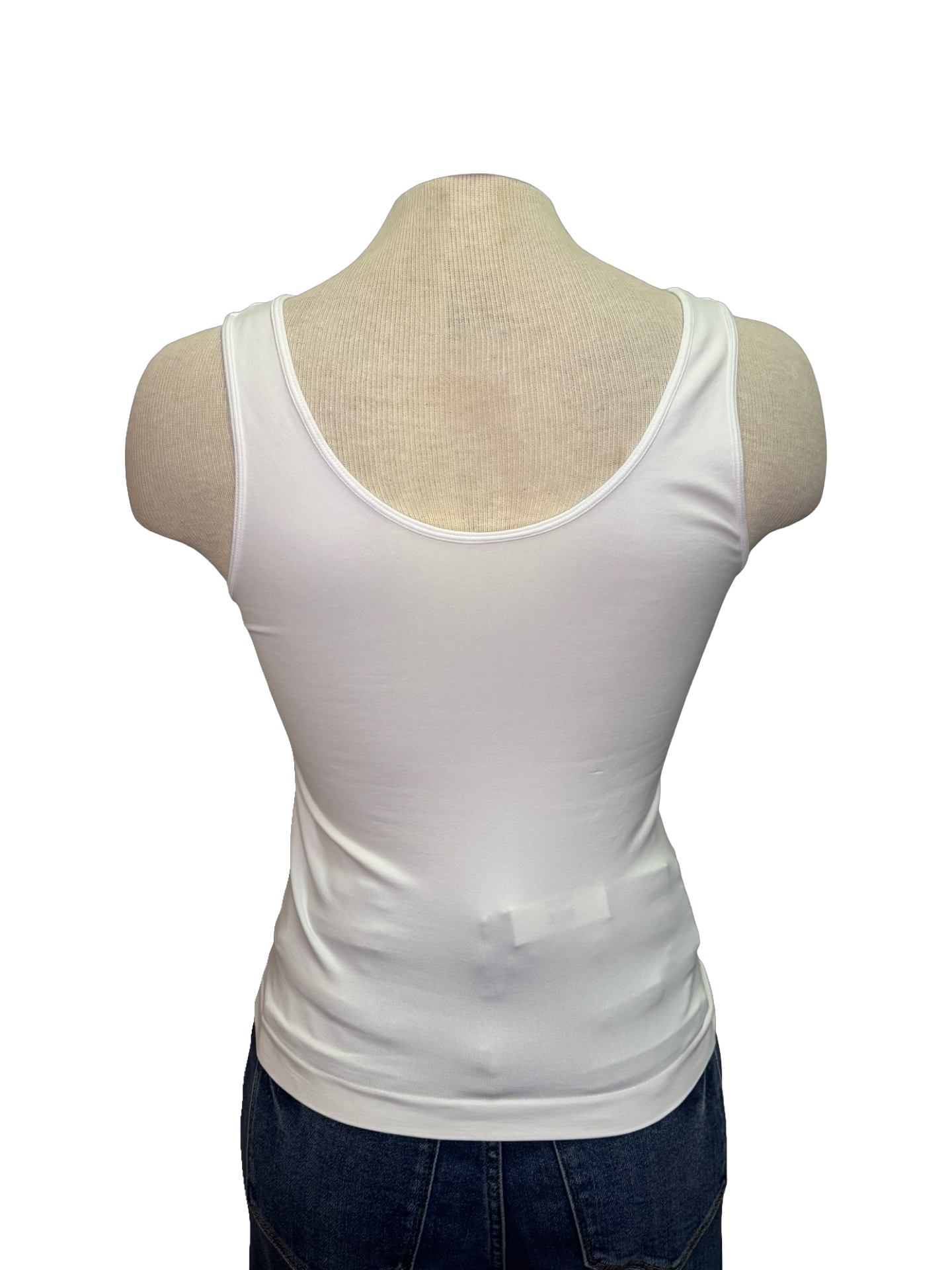 Talk Later Seamless Tank White Short Version