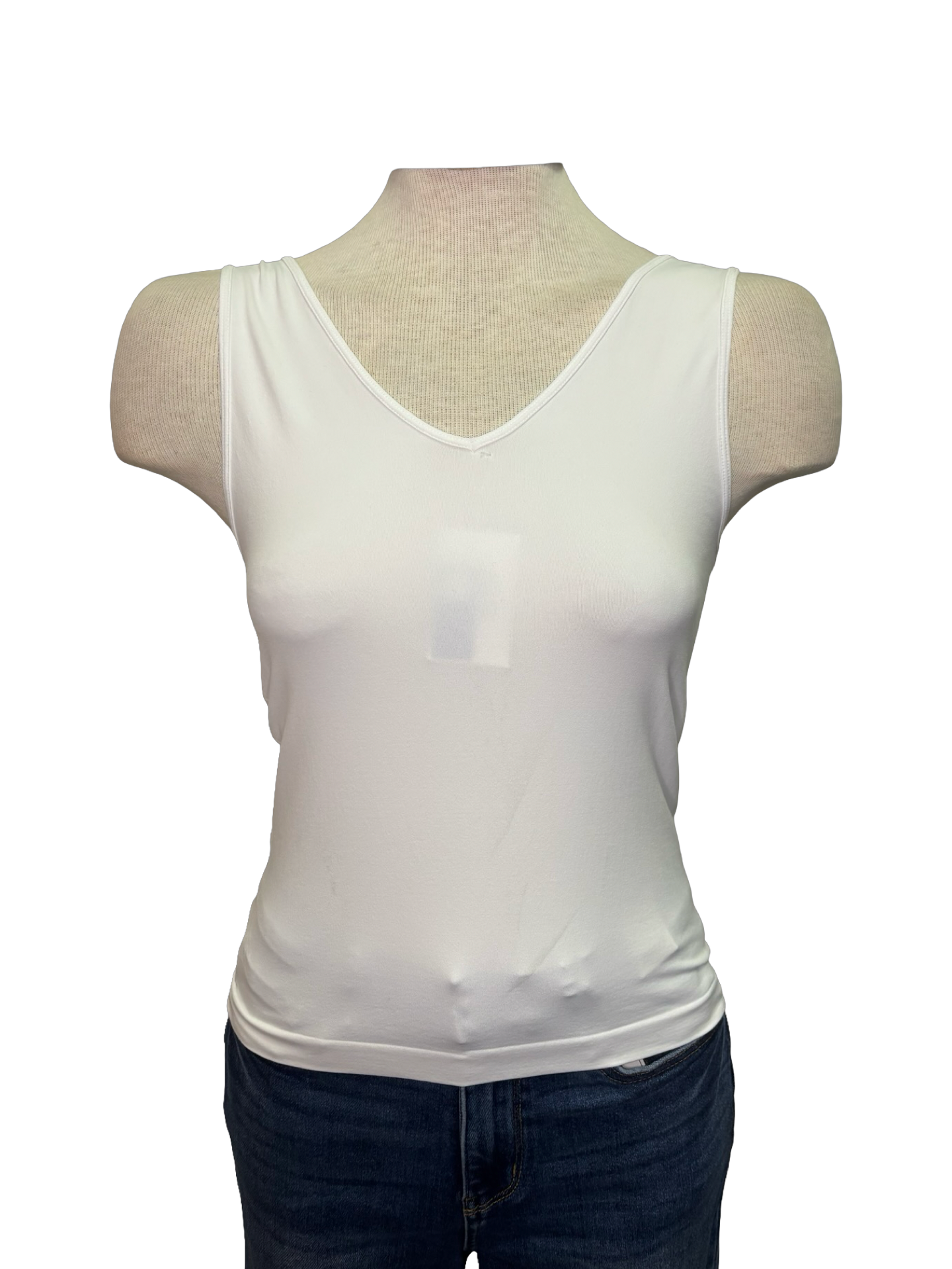Talk Later Seamless Tank White Short Version