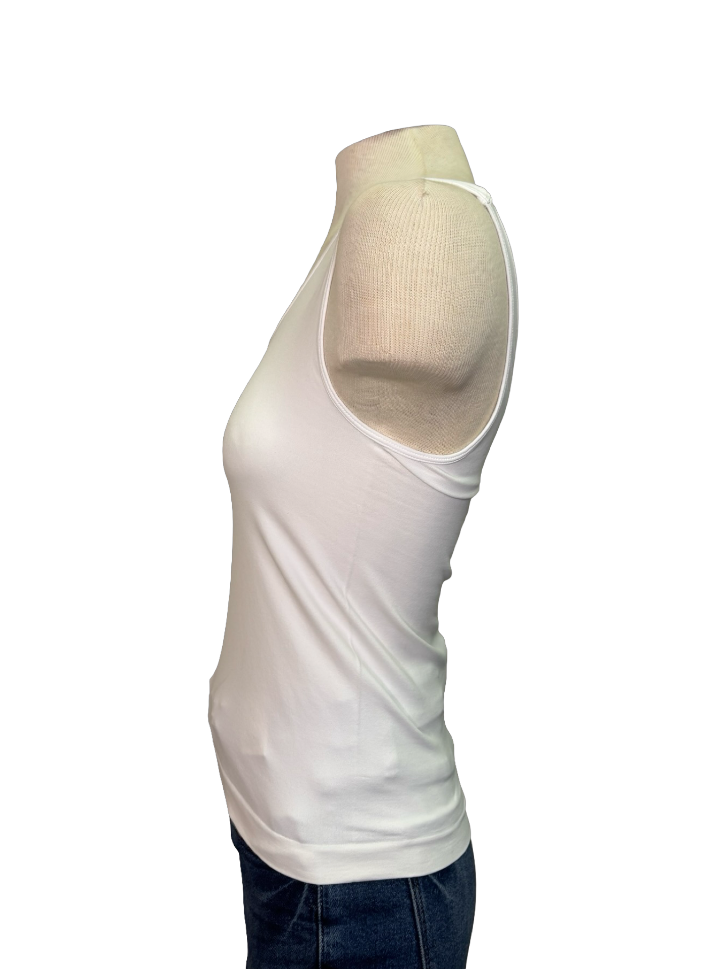 Talk Later Seamless Tank White Short Version