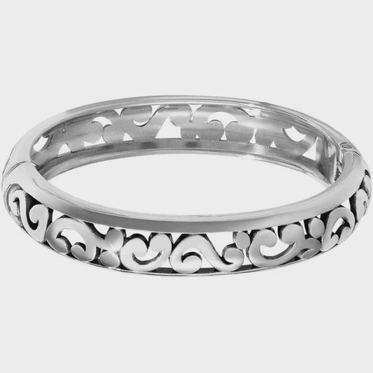 Contempo Medium Hinged Bangle Silver