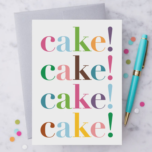 Cake Cake Cake Birthday Greeting Card