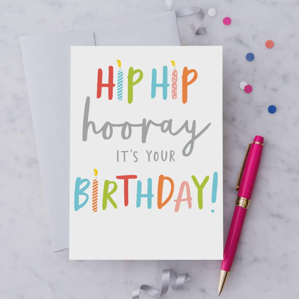 Hip Hip Hooray Birthday Greeting Card