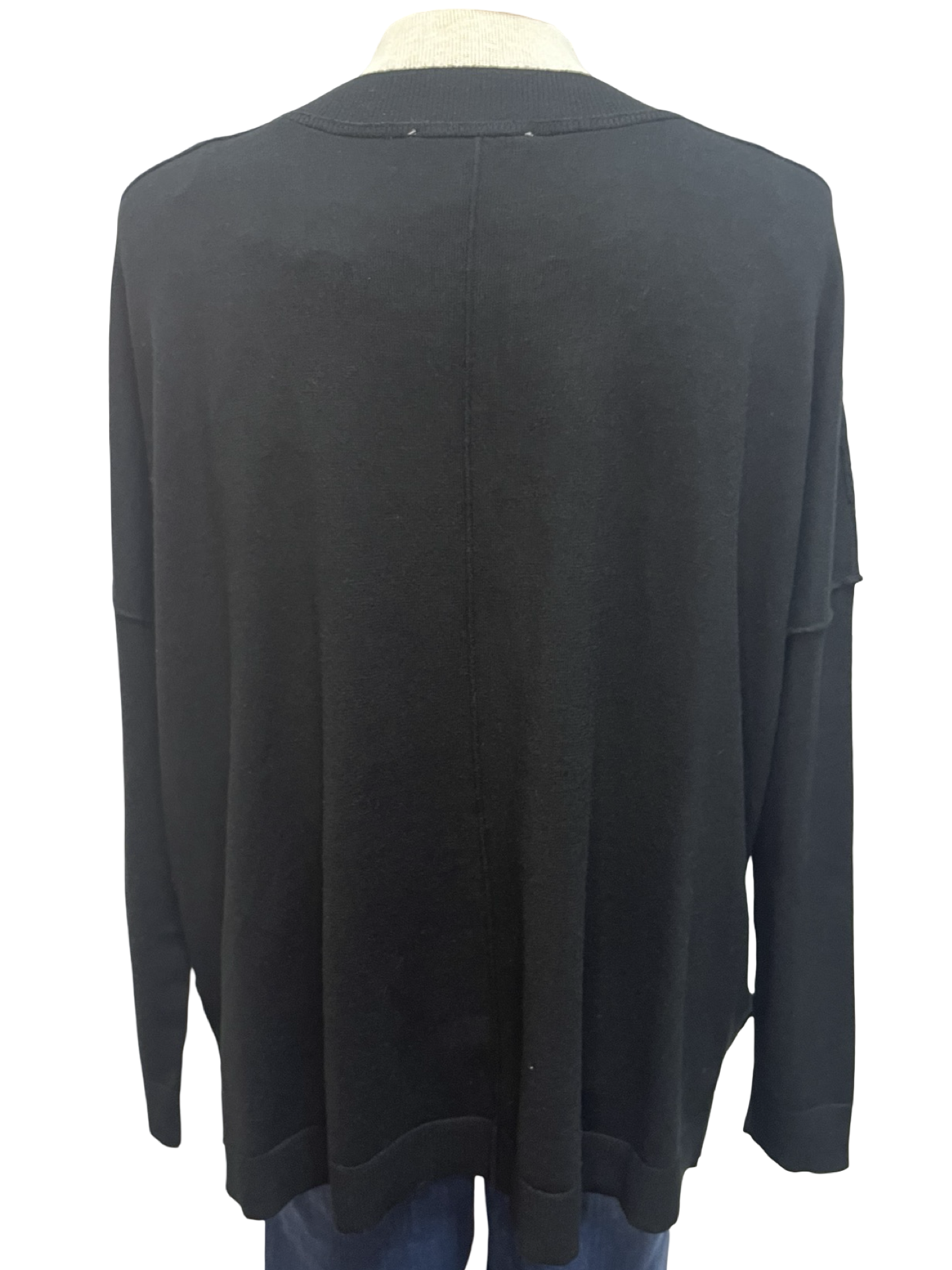 Round Neck Sweater Top Black