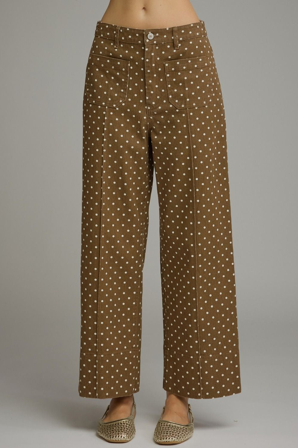 Polka Dot Pants Brown