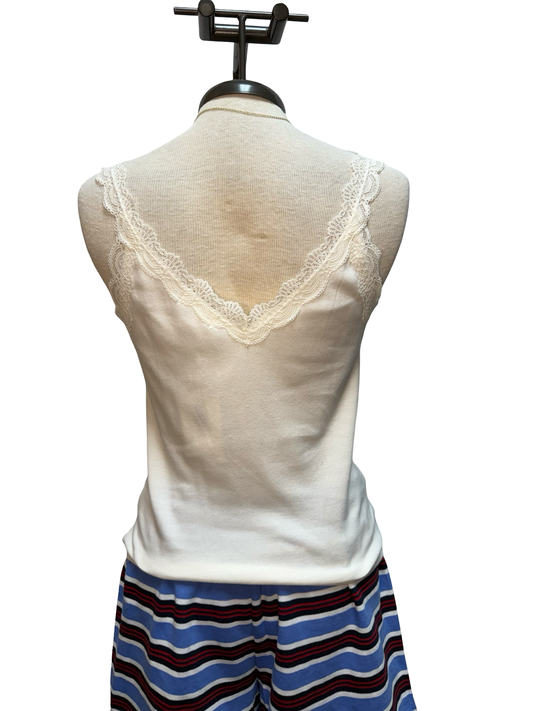 Eve Lace Trim Tank Sandstone