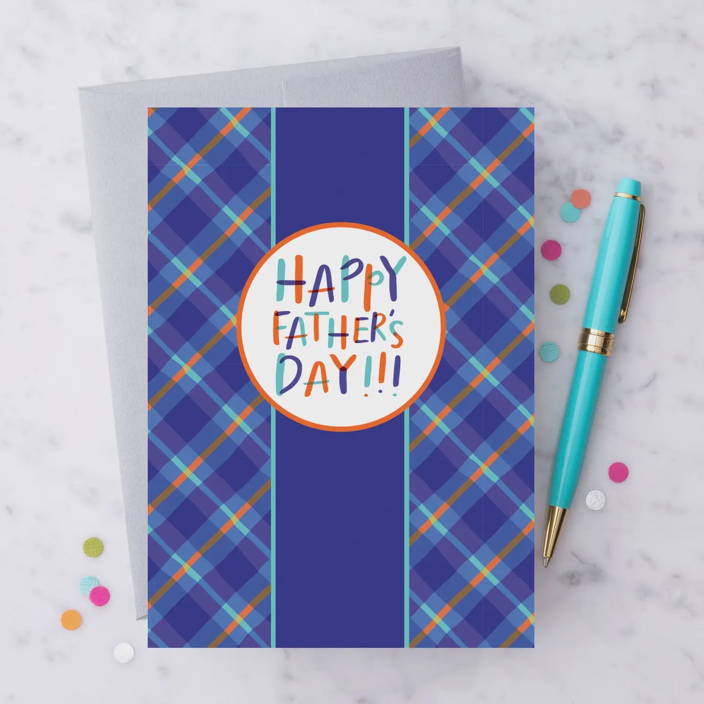 Father's Day Blue Greeting Card