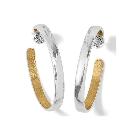 Ferrara Entrata Medium Hoop Earrings Silver