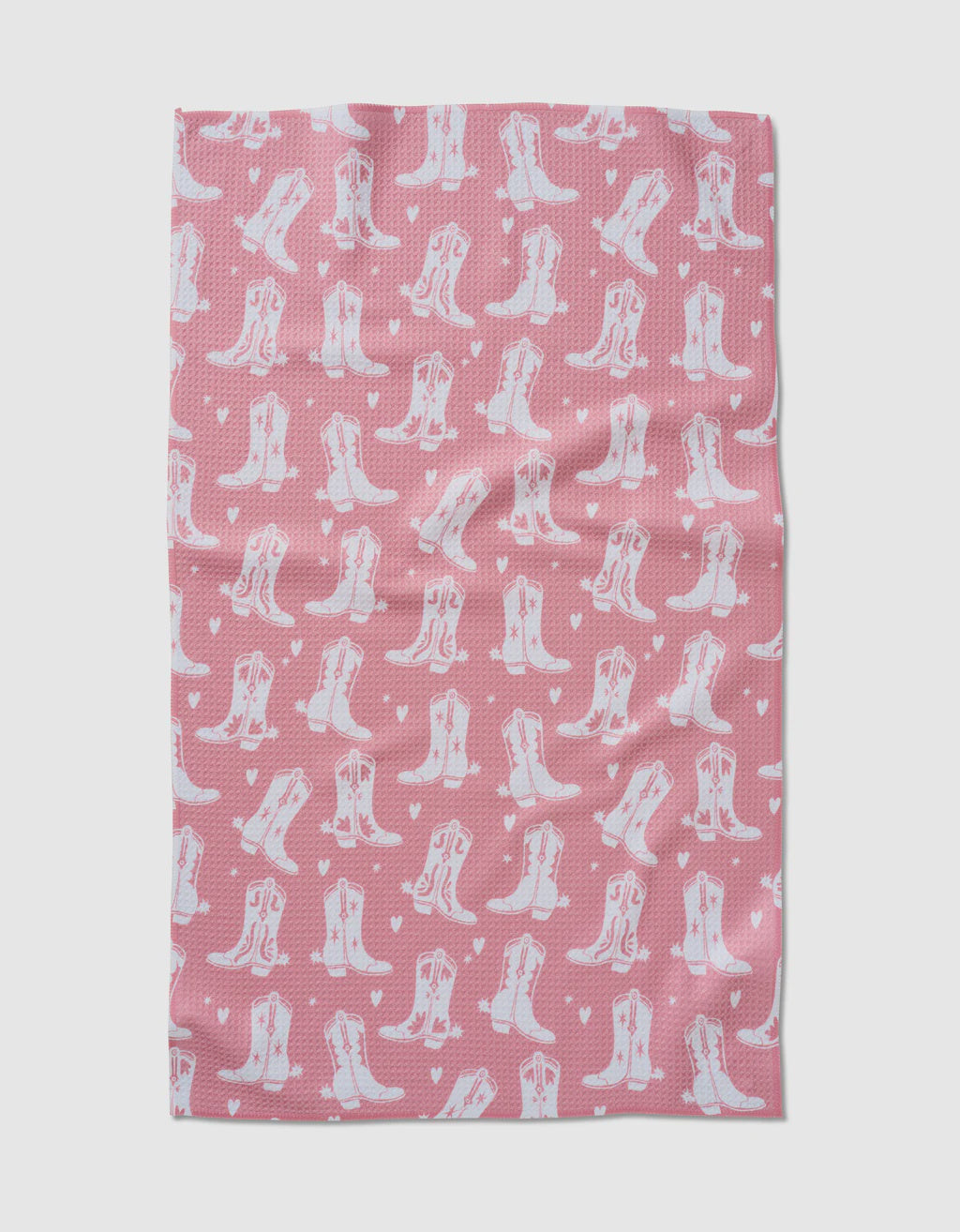 Boots On Worries Gone Geometry Tea Towel