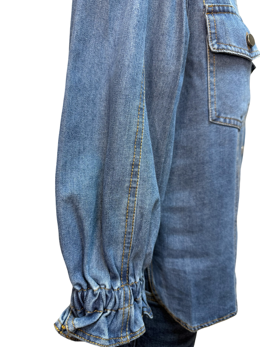 Half Sleeve Denim Jacket