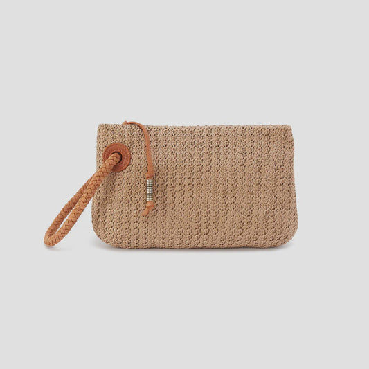 Daisy Daze Large Wristlet by Hobo in Meadow Woven Straw