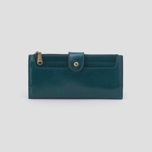 Dunn Continental Wallet by Hobo in Polished Wild Bluegrass