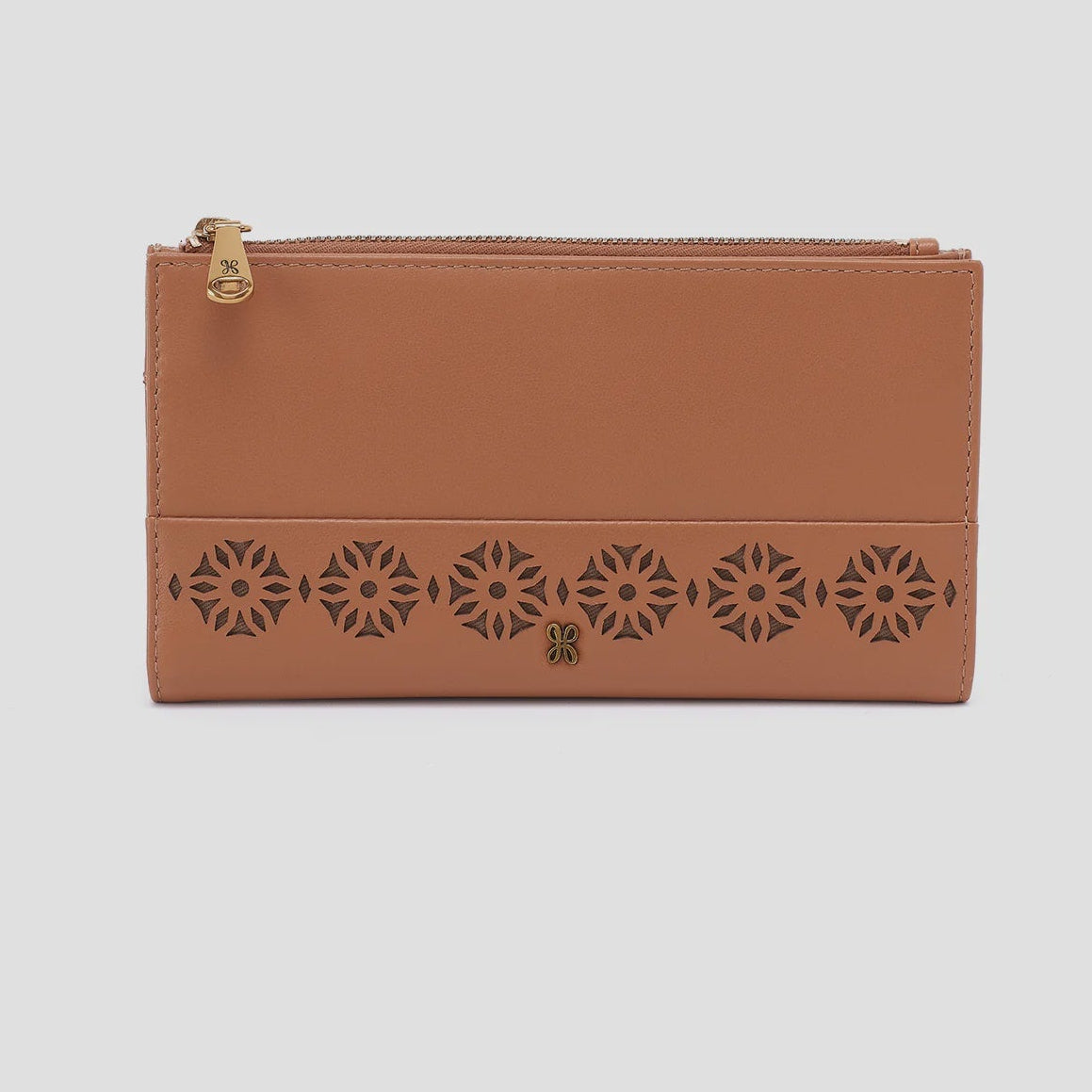 Jill Large Bifold Wallet by Hobo in Sun Perf Leather Canyon Petal